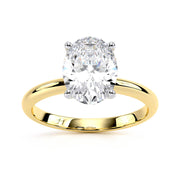 Oval Lab Grown Lab Grown Diamond Solitaire Ring