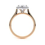 Load image into Gallery viewer, Pear Plain Band Halo Lab Grown Diamond Ring
