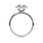 Load image into Gallery viewer, Oval Lux Halo Plain Band Lab Grown Diamond Ring
