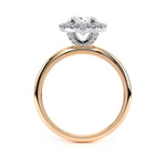 Load image into Gallery viewer, Oval Lux Halo Plain Band Lab Grown Diamond Ring
