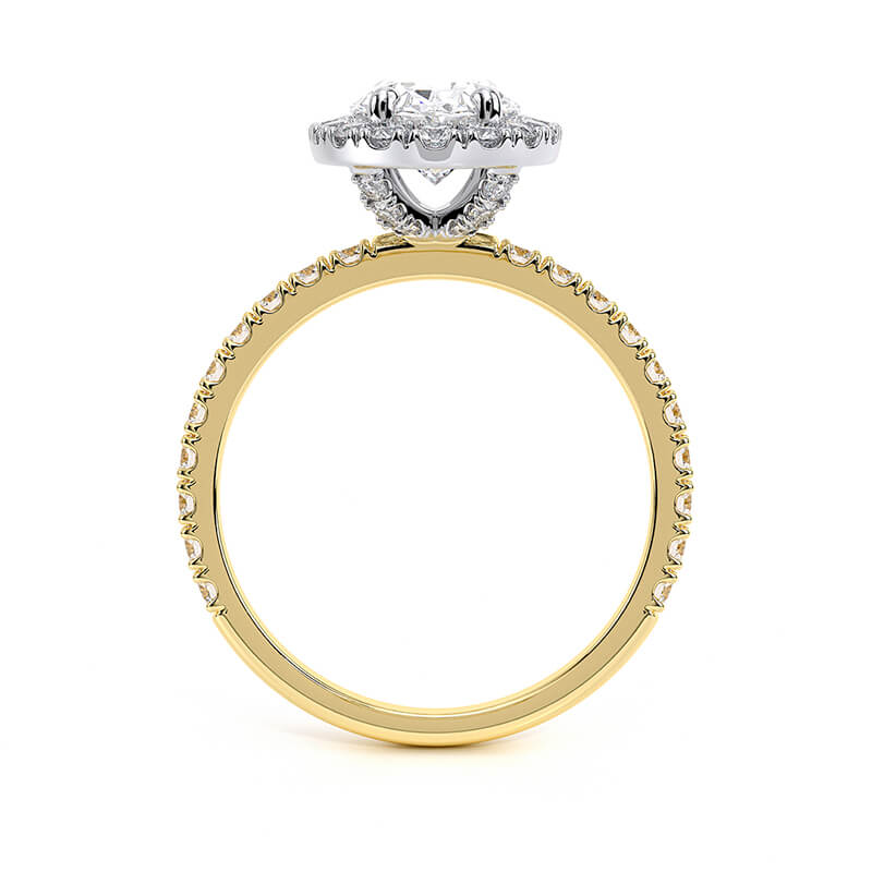 Oval Lux Halo Accent Lab Grown Diamond Ring