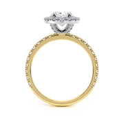 Oval Lux Halo Accent Lab Grown Diamond Ring