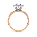 Load image into Gallery viewer, Oval Lux Halo Accent Lab Grown Diamond Ring
