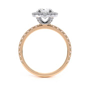 Oval Lux Halo Accent Lab Grown Diamond Ring
