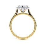 Load image into Gallery viewer, Pear Plain Band Halo Lab Grown Diamond Ring
