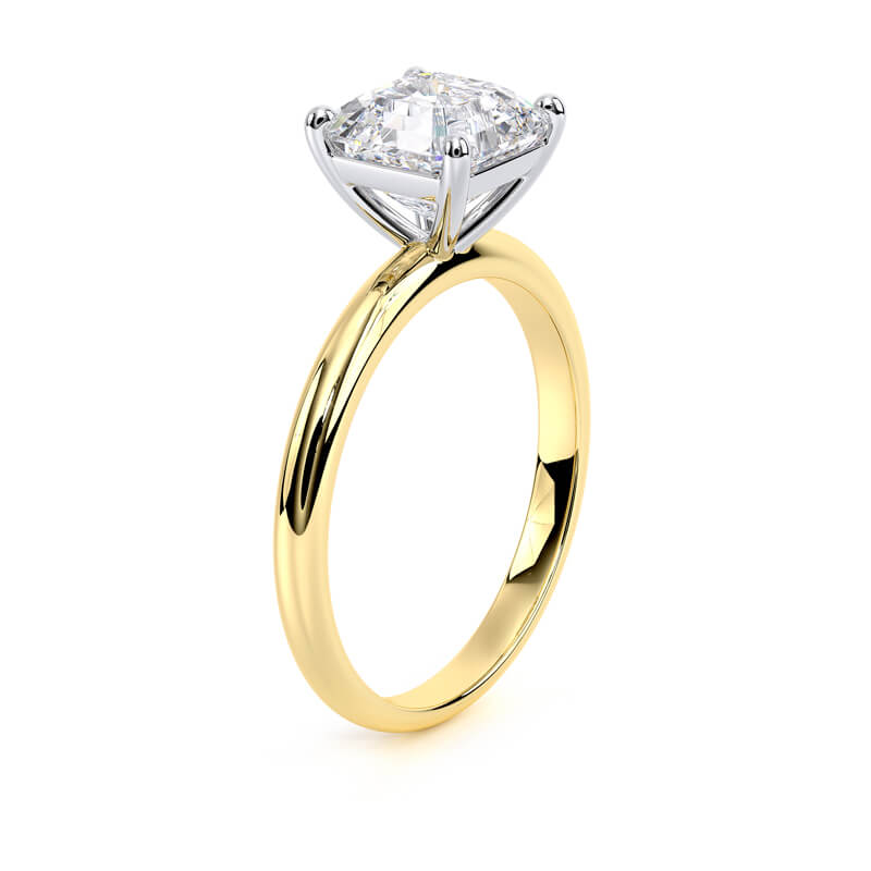 Asscher Lab Grown Lab Grown Diamond Solitaire Ring