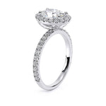 Load image into Gallery viewer, Oval Lux Halo Accent Lab Grown Diamond Ring
