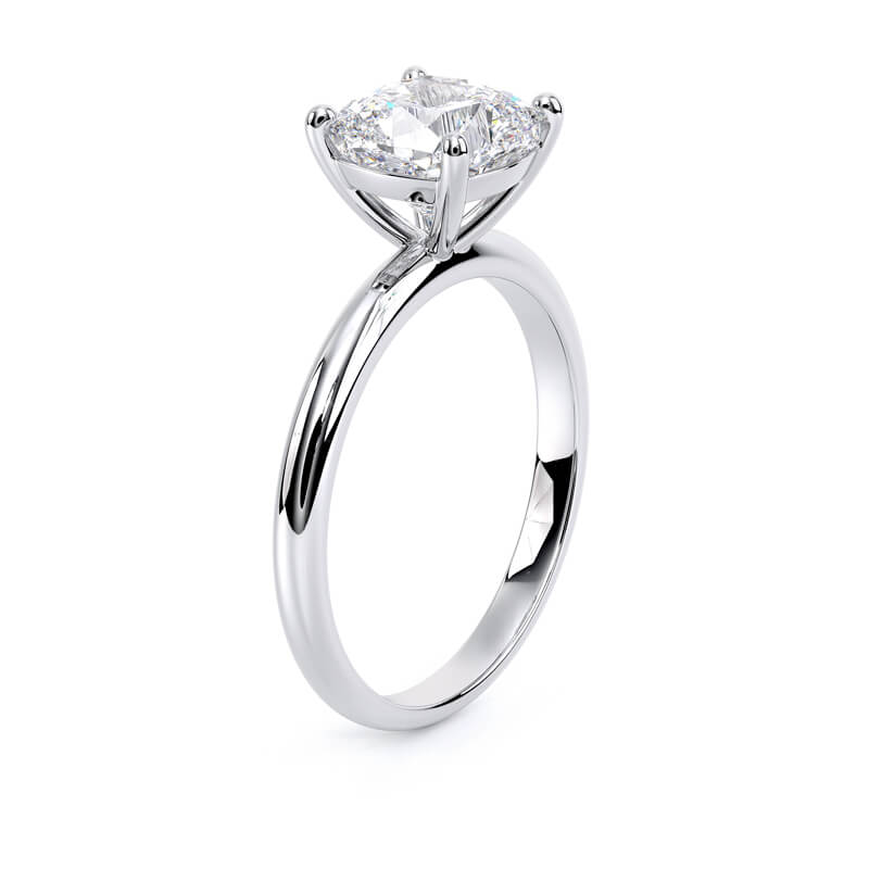 Cushion Lab Grown Lab Grown Diamond Solitaire Ring