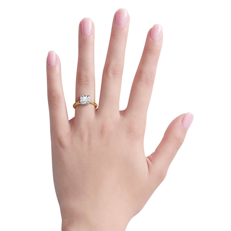 Asscher Lab Grown Lab Grown Diamond Solitaire Ring